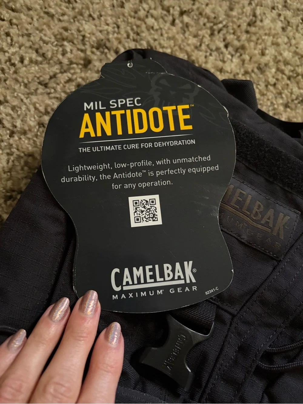 Camelbak Black Hydration Backpack with Drinking Tube